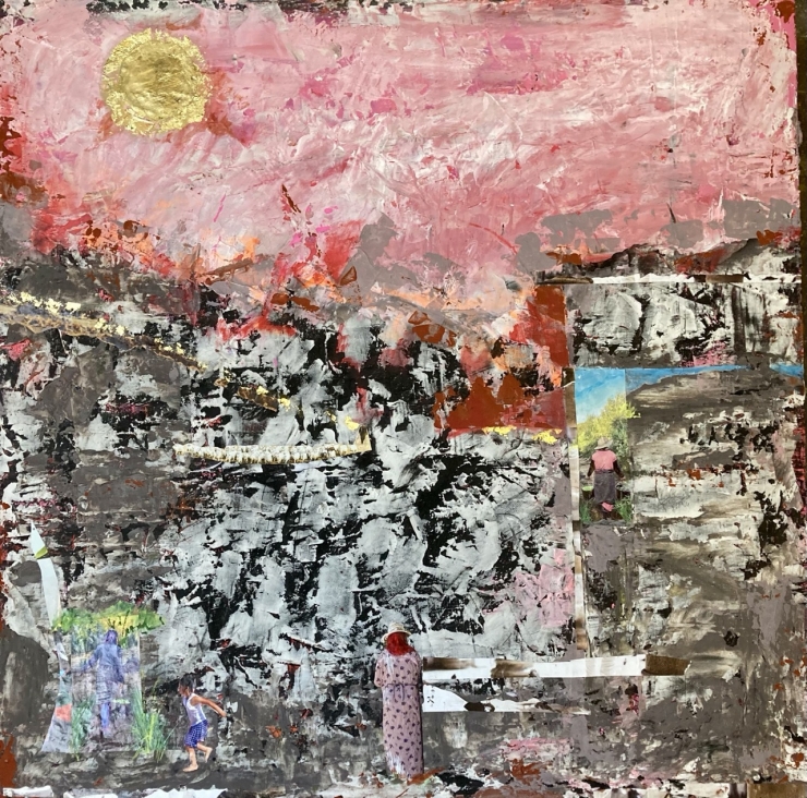 Gold Sun Pink Sky 